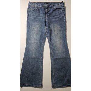LEI Sophia Hipster Flare Jeans Dark Wash Women's Junior Size 15 (HL369)